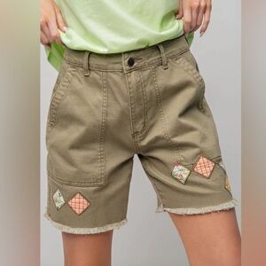 NWT Easel Patchwork Bermuda Shorts